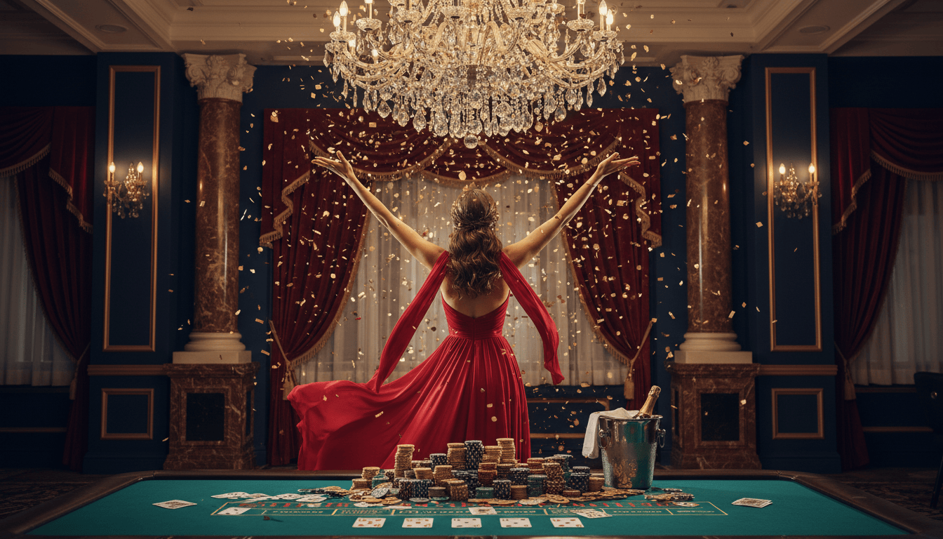 Casino bonus celebration with rewards